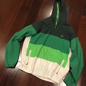 Men’s jacket in Green/White/Lime Colorblock